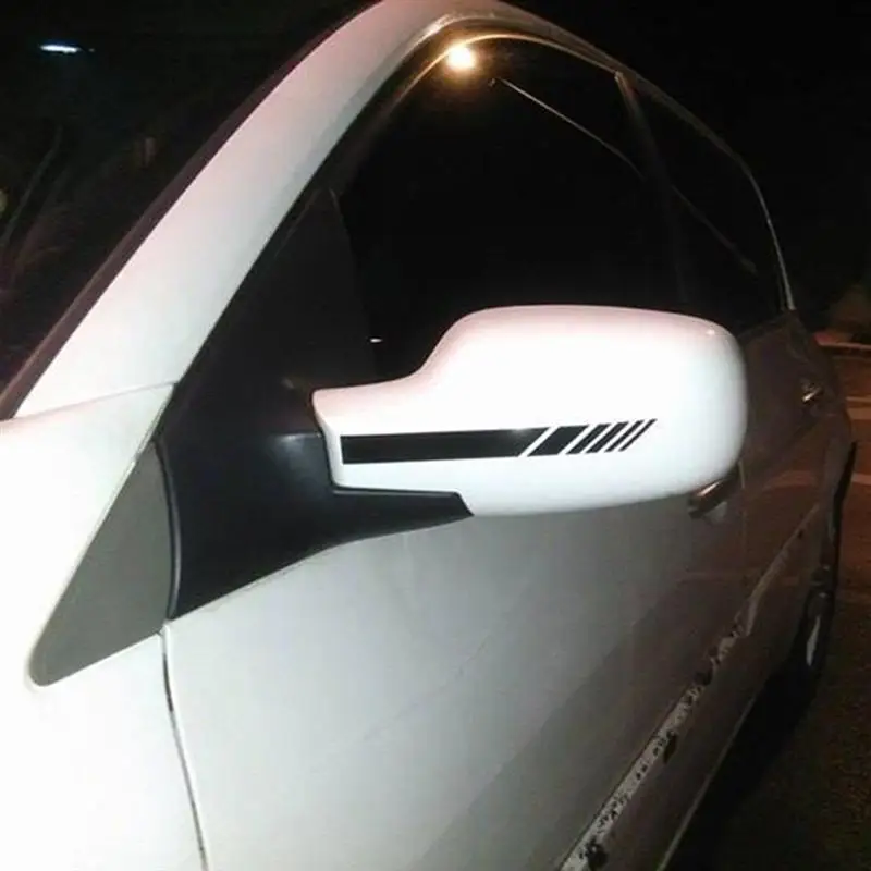 

2 Pcs Fashion Auto Reflective Decal Rear View Mirror Sticker Vinyl Sticker Decal Stripe Sticker