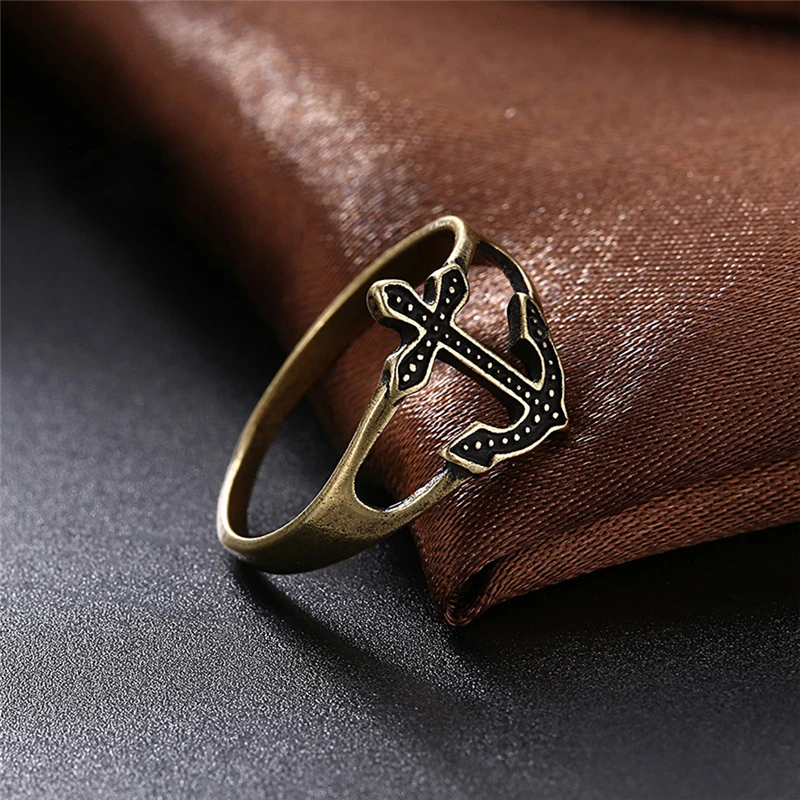 Тигр Тотем Бесплатная доставка наивысшего качества Античная бронза якорь кольца