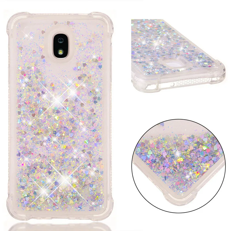 Для samsung Galaxy Wide3 J7 Star V уточнить мягкий силиконовый бампер чехол широкий 3 J737 SM-J737U с сияющими блестками милый чехол
