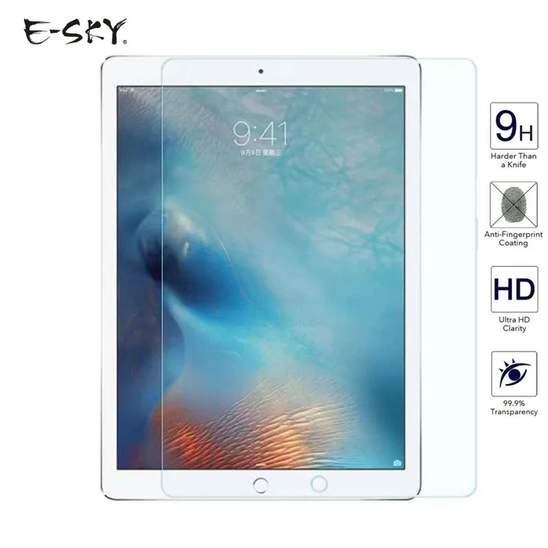 2 Упак. E SKY для Apple iPad pro Закаленное стекло пленка 9 H экран протектор защитный 12