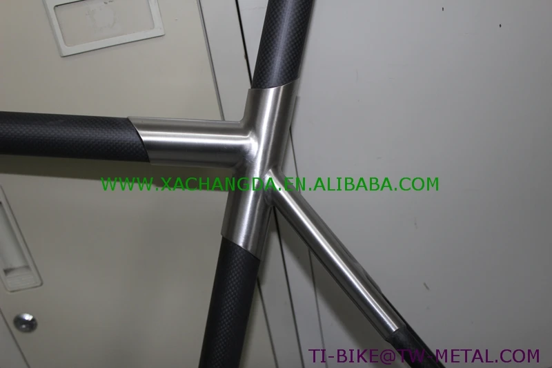 Углеродная титановая Смешанная велосипедная Рама с сквозными выемками