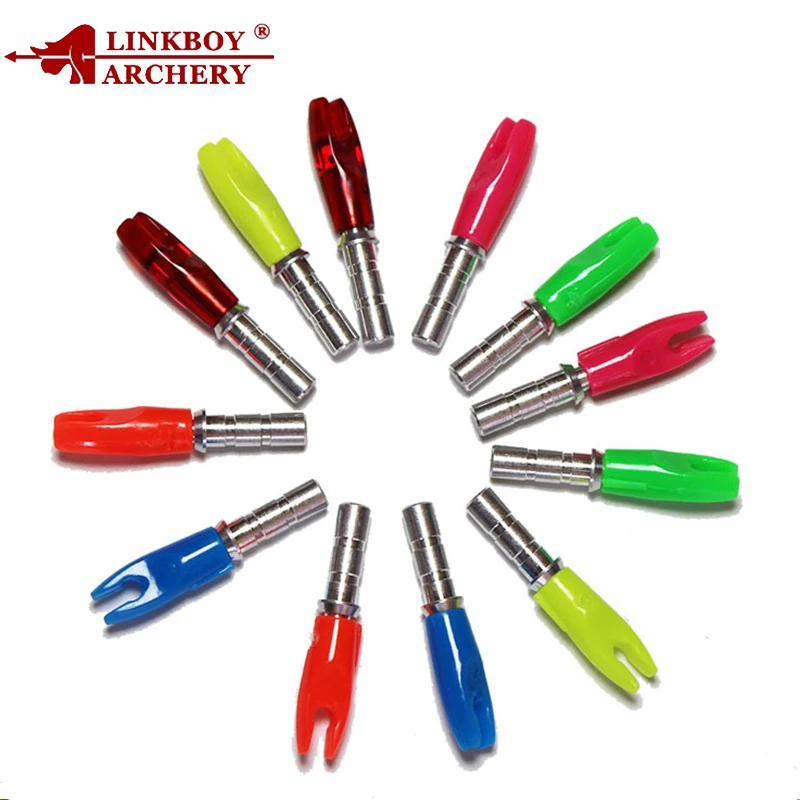 12 шт. Linkboy стрельба из лука ID3.2mm углеродную стрелу валы 30/32 &quotSp400 750 1 75&quot лопатки +