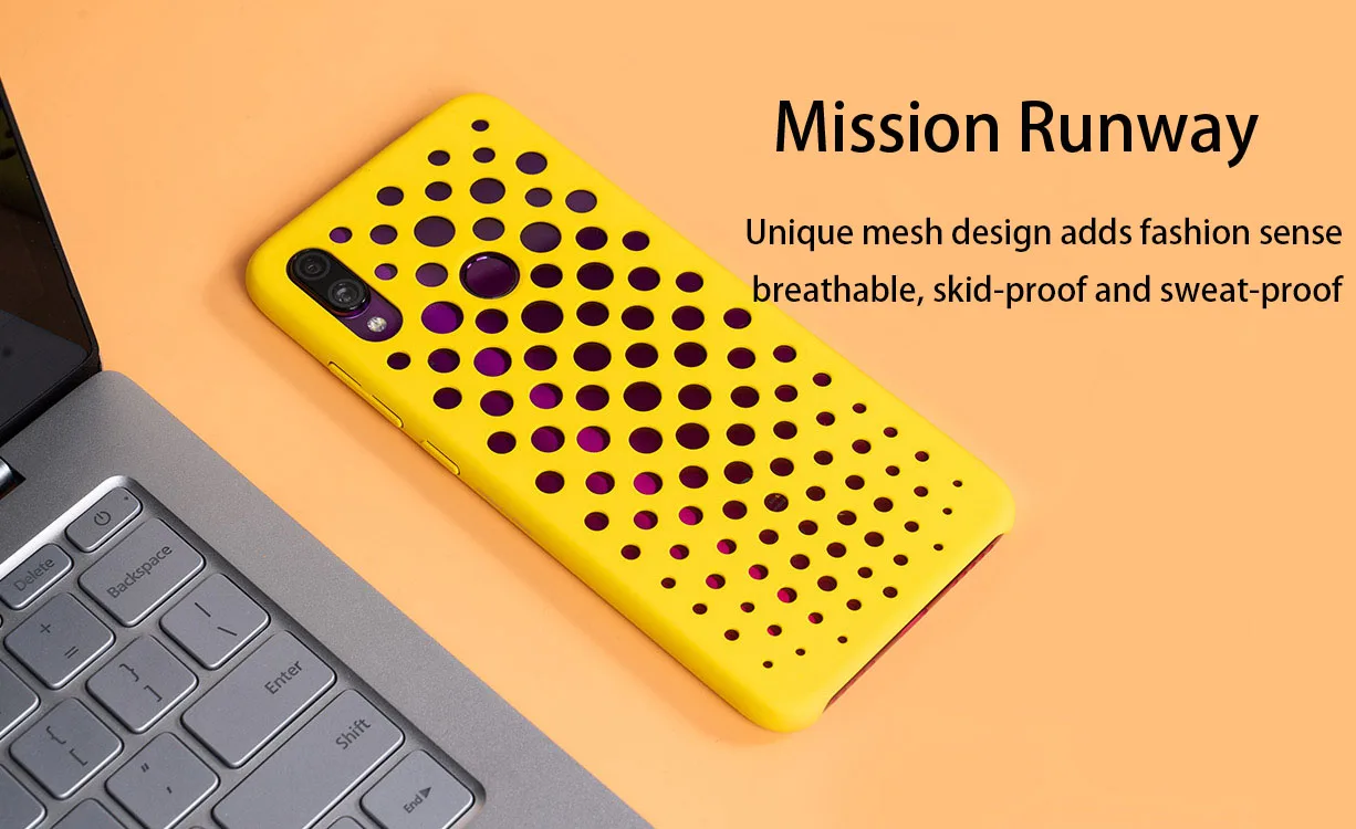 Жидкий силиконовый защитный чехол для Xiaomi Redmi Note 7 с отверстиями, защитный чехол для мобильного телефона с защитой от пота и скольжения