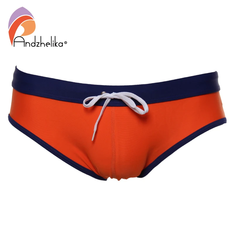 Andzhelika 2017 Новый Плавки-боксеры с завязкой на талии Сексуальный Push Up Кубок Pad