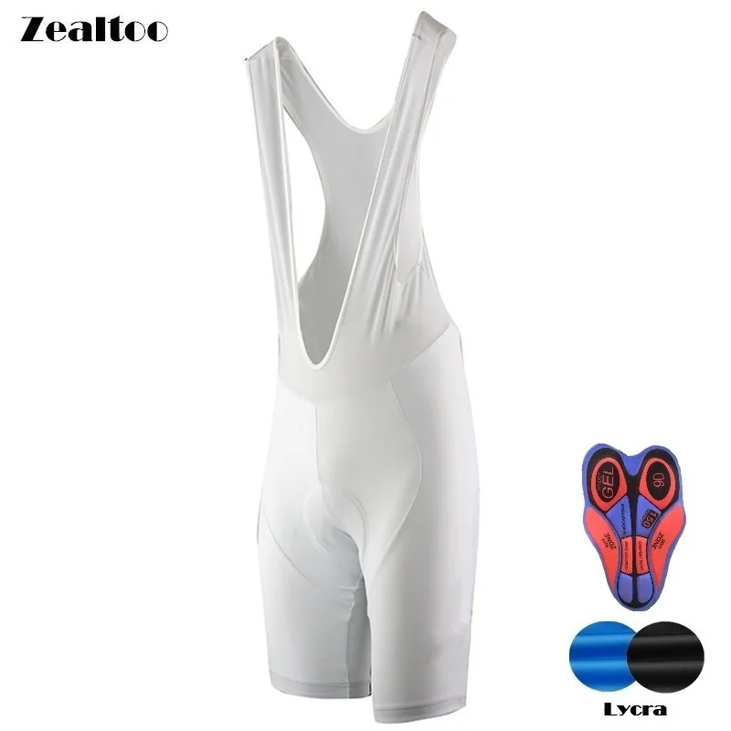 Zealtoo Coolmax 9D Padded White Cycling bib Shorts Shockproof MTB Bicycle Road Bike Ropa Ciclismo Tights For Man | Спорт и