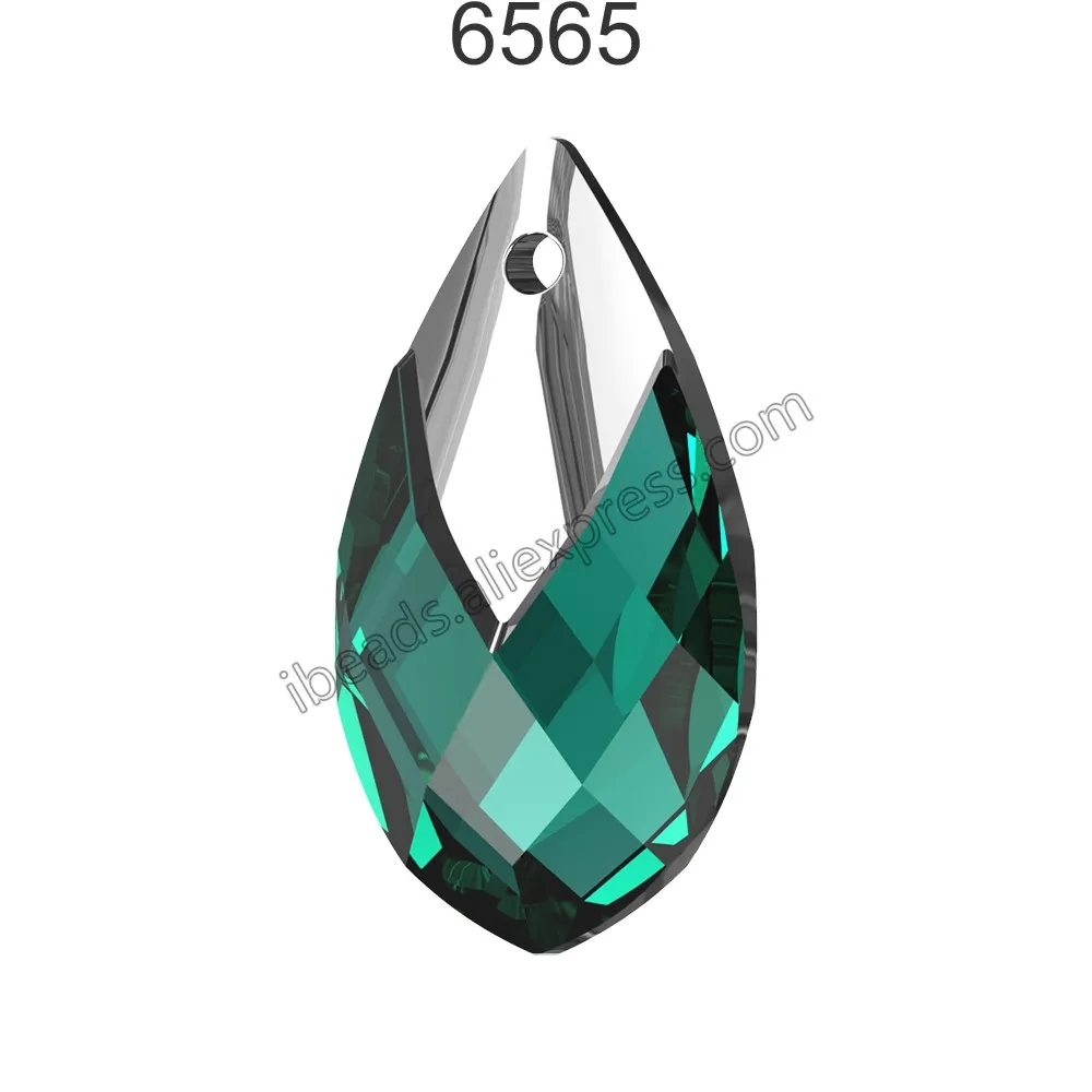 Emerald 205 1 шт.) кристалл Swarovski 6565 Met cap грушевидный кулон Австрийские Свободные Стразы для изготовления ювелирных изделий своими руками - Цвет: Emerald 205