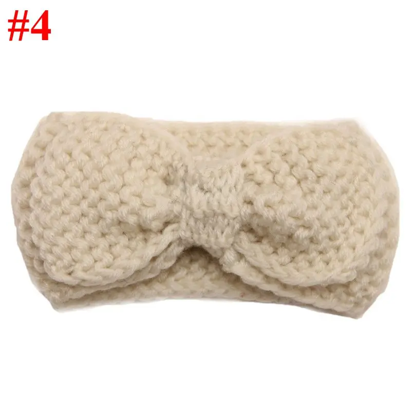 Детская разноцветная повязка для волос Naturalwell на голову с бантом вязаный крючком