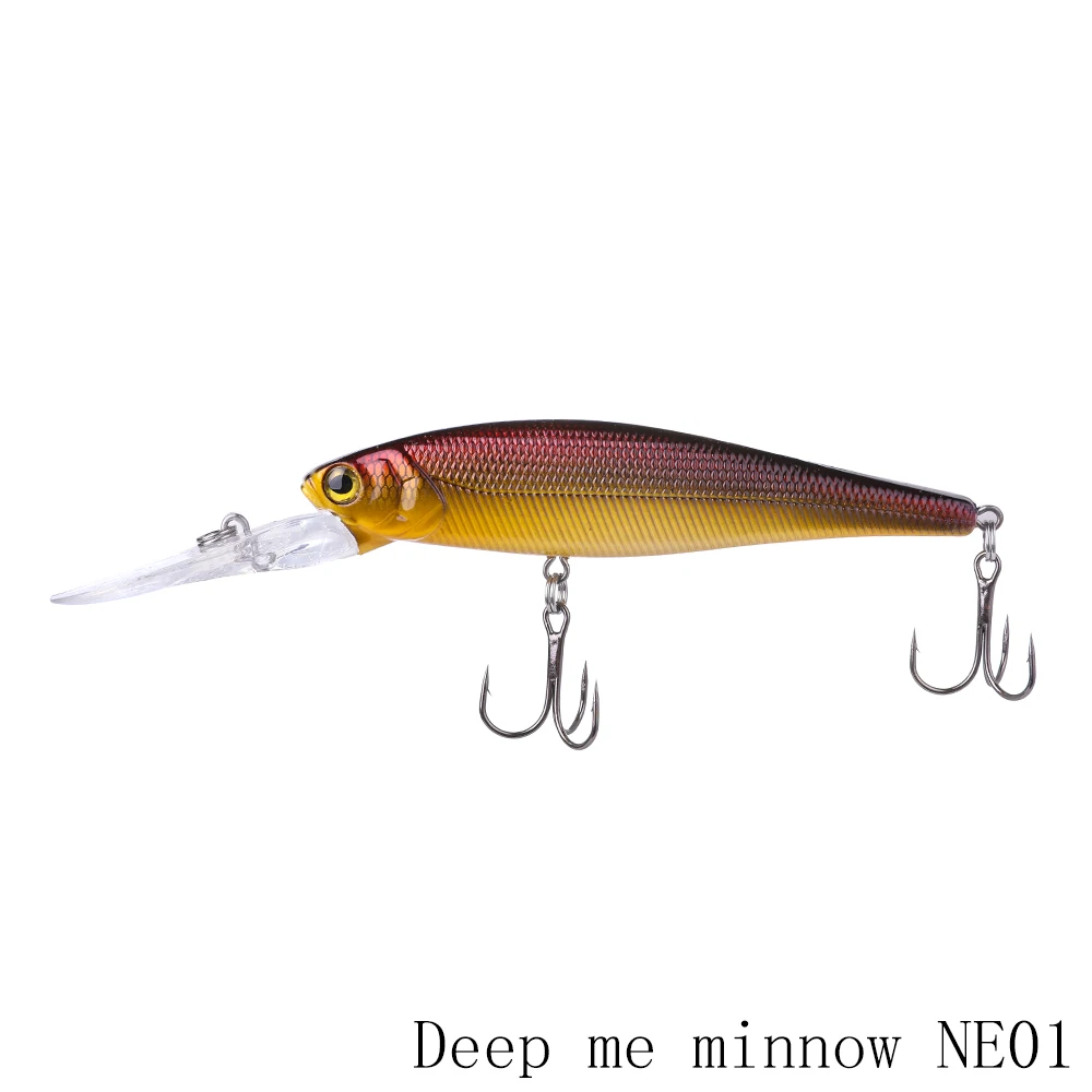 Deep me minnowNE01 Makebass 3,94 дюйма/0,59 унций рыболовные приманки Плавающий Гольян искусственная жесткая приманка бас форель воблеры рыболовные снасти внутренний стальной шар - Цвет: Deep me minnowNE01