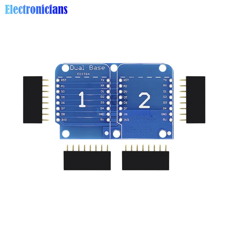 Для Wemos D1 Mini двойная розетка двойное основание щит NodeMCU ESP8266 макетная Базовая