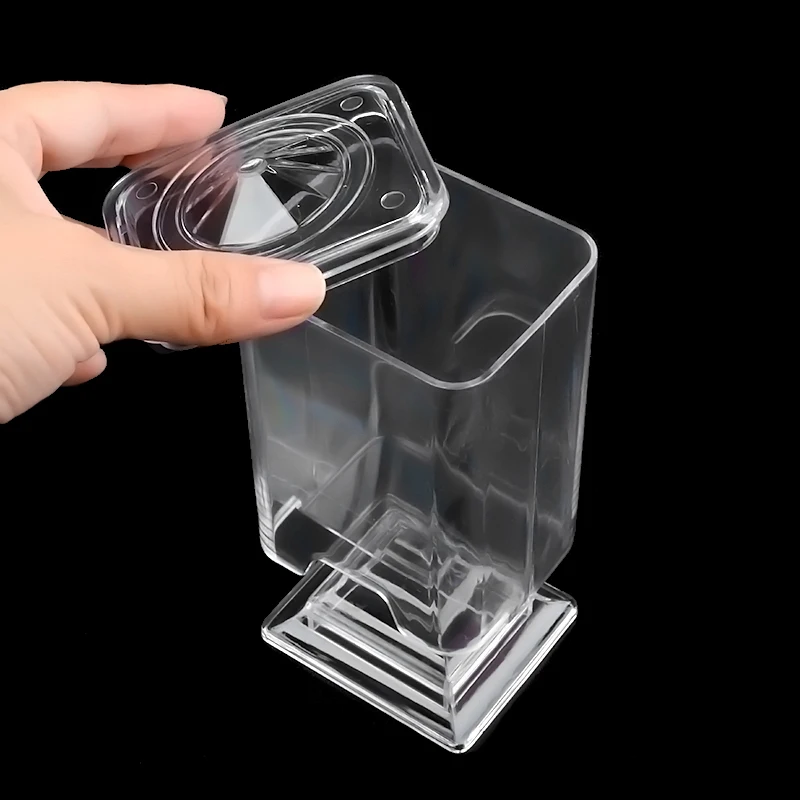XUNZHE New Square Transparent Acrylic Makeup Cleansing Cotton Cleaning Storage Bottle Nail Tissue Box | Дом и сад