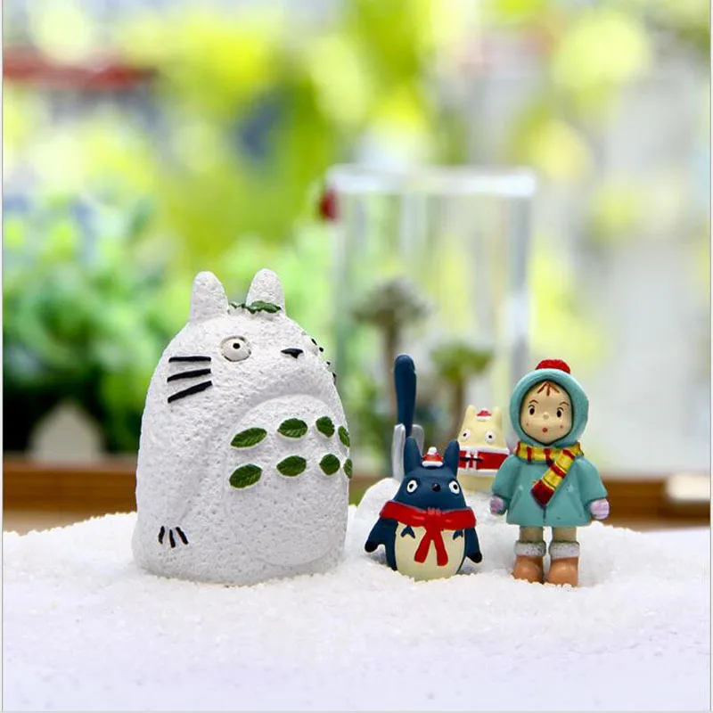 My neighter Totoro Классическая зимняя сцена Mianao Xiaomei Snow Dragon Cat Jicha DIY микро Ландшафтный
