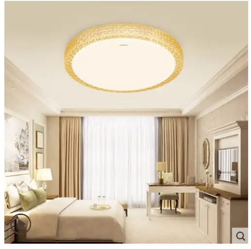 Светодиодная потолочная лампа круглая теплая спальня комната ресторан