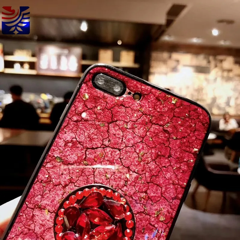 Роскошный золотой фольги Bling мрамор Алмаз чехол для телефона мягкий TPU iphone 6 S 7 8 Plus