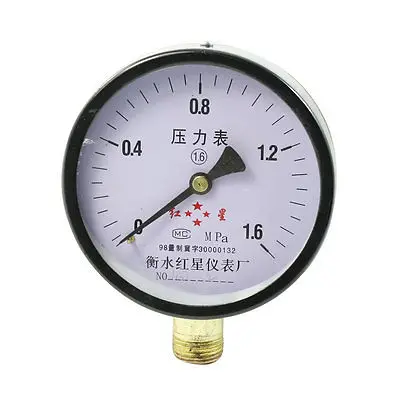 Черный круглый манометр 1 6 МПа с резьбой M20X1 5 мм|water pressure gauge|pressure gaugepressure gauge mpa |