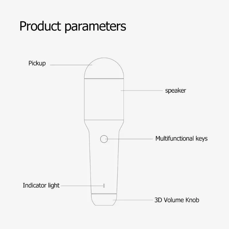 Xiaomi YMI портативный Bluetooth микрофон ручные беспроводные микрофоны для KTV музыки usb type-C диктофон использование динамика