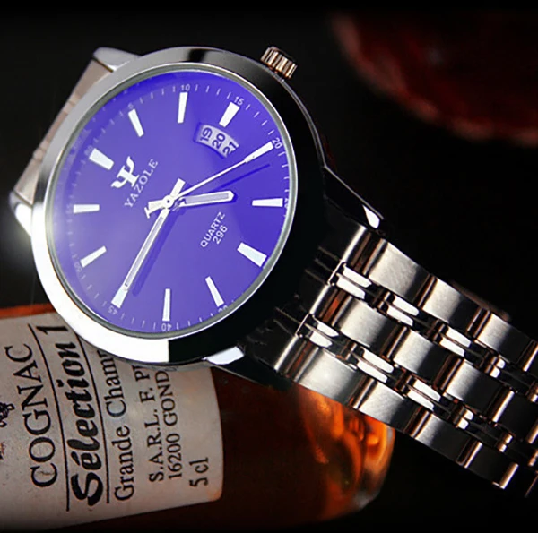 YAZOLE Элитный бренд нержавеющая сталь аналоговый дисплей дата водостойкий для