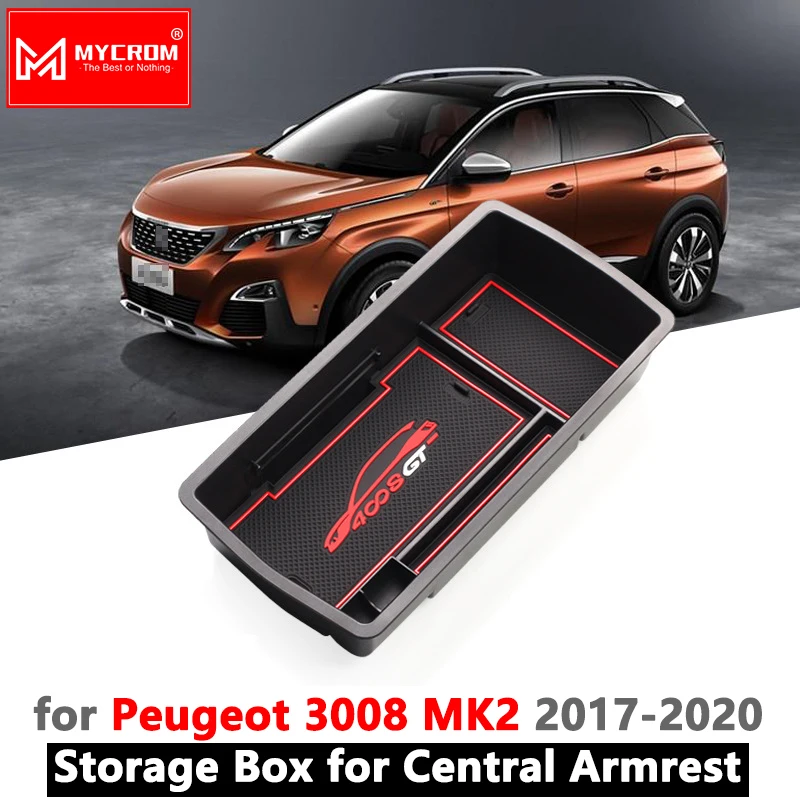 Подлокотник для хранения и поддержания порядка Peugeot 3008 2017 2018 2019 MK2 3008GT GT