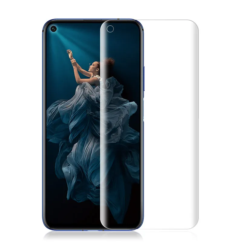 Front 9D Film Only 9D пленка для полного покрытия для huawei Honor 20 Pro защита для экрана Гидрогелевая Передняя пленка+ задняя пленка+ стекло для объектива камеры для Honor 20 - Цвет: Front 9D Film Only
