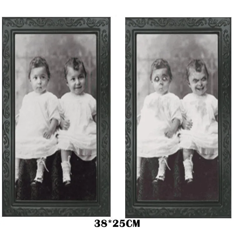 C1 3D призрак фоторамка ужас Картинки Рамки изменение уход за кожей лица призрак Хэллоуин вечерние Декор декоративный реквизит на Хэллоуин - Цвет: C1