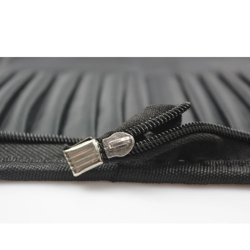 Ткань Оксфорд на молнии Кисть сумка с 12+ 2 отверстия Professional School& Office Pencil Case