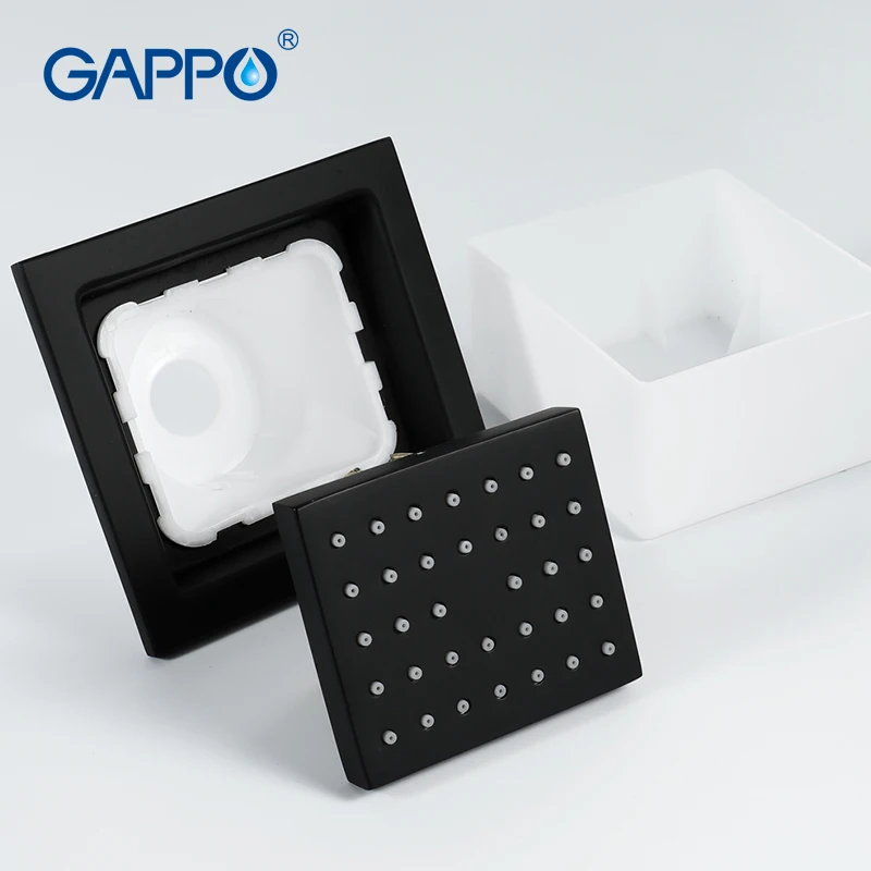 Массажные струи для душа GAPPO квадратные с черной краской латунный настенный