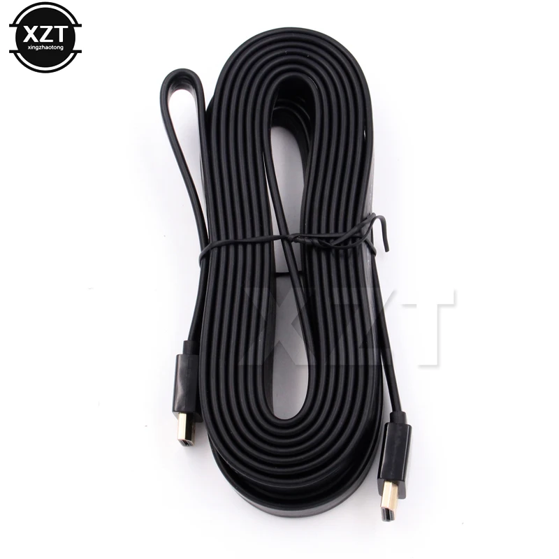 Новинка 1 шт. совместимому с HDMI плоский кабель 3D/1080P/2K x 4K Золотой 5 м/3 м/5 м/10 м для со