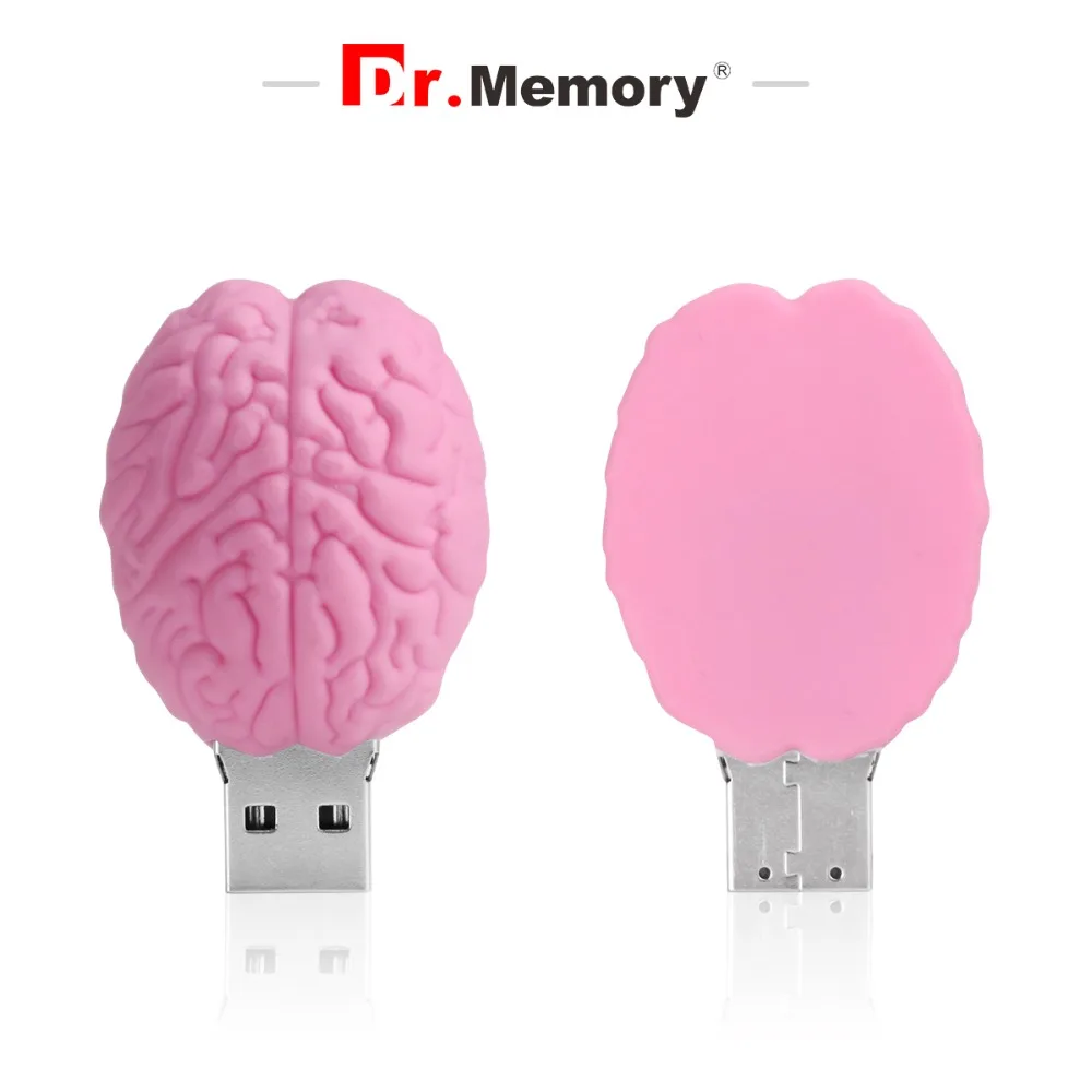 Мультяшная модель мозга, флеш-диск Usb 2,0, 64 ГБ, флешка, 4 ГБ, 8 ГБ, 16 ГБ, 32 ГБ, милая Usb карта памяти, 128 ГБ, реальная емкость, Usb ключ, подарок
