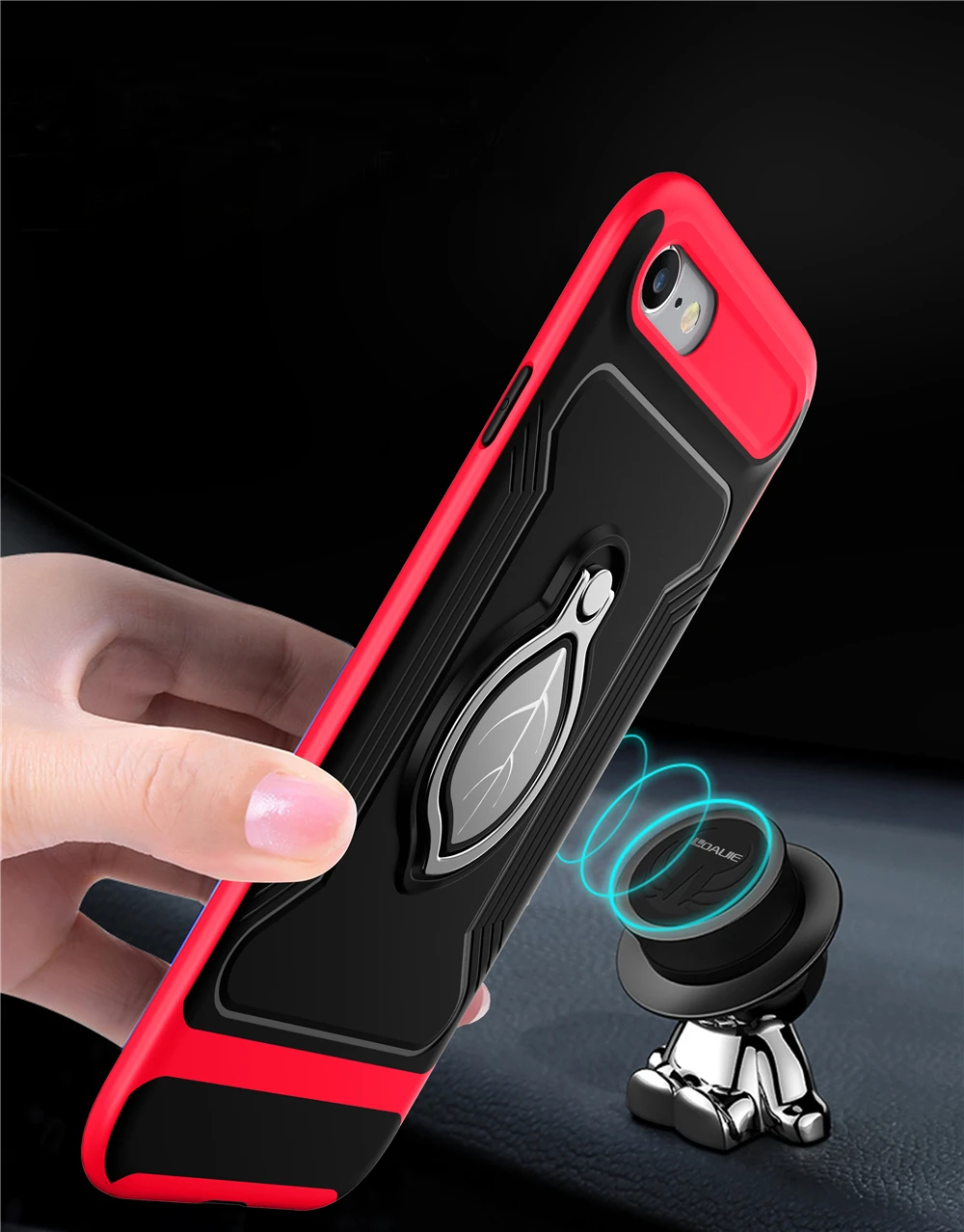 Роскошные PC + TPU гибрид 2 в 1 Броня задняя крышка для iPhone 6 6s 7 8 Plus телефон случаях