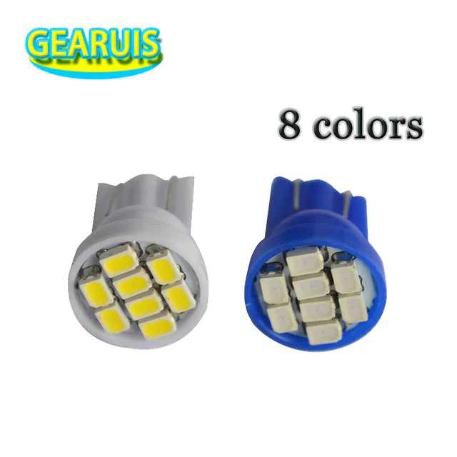 50 шт. Автомобильные светодиодные лампы 24 В T10 8 smd LED s 8SMD светодиодный 194 168 192 W5W 3020