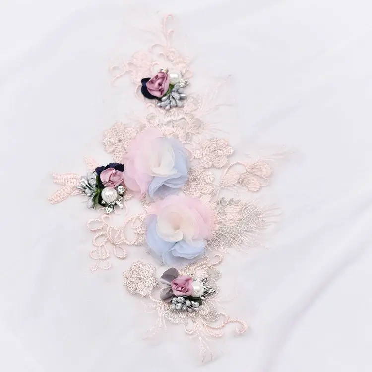 Различные розовые синие стерео Кружева ручной работы Моделирование Цветок