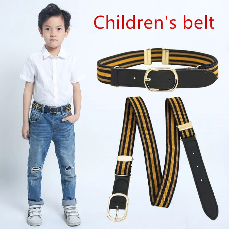 luxury fashion children Elastic Waist Belt high quality Children girls/boys candy belts Alloy Buckle jeans Elastic beltWaistband