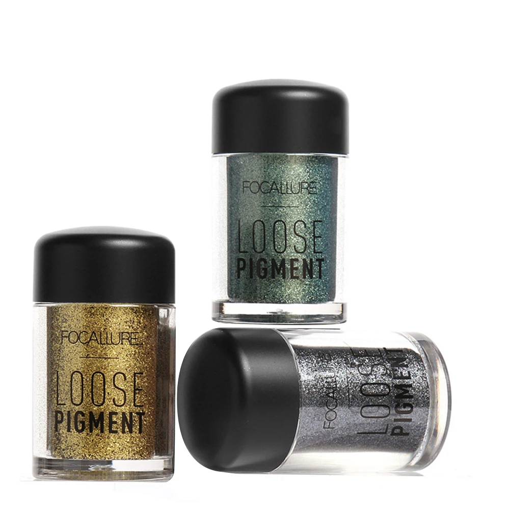 Для женщин блестящие тени для век Макияж Loose Powder Красота Блеск Пигмент комплект|eye