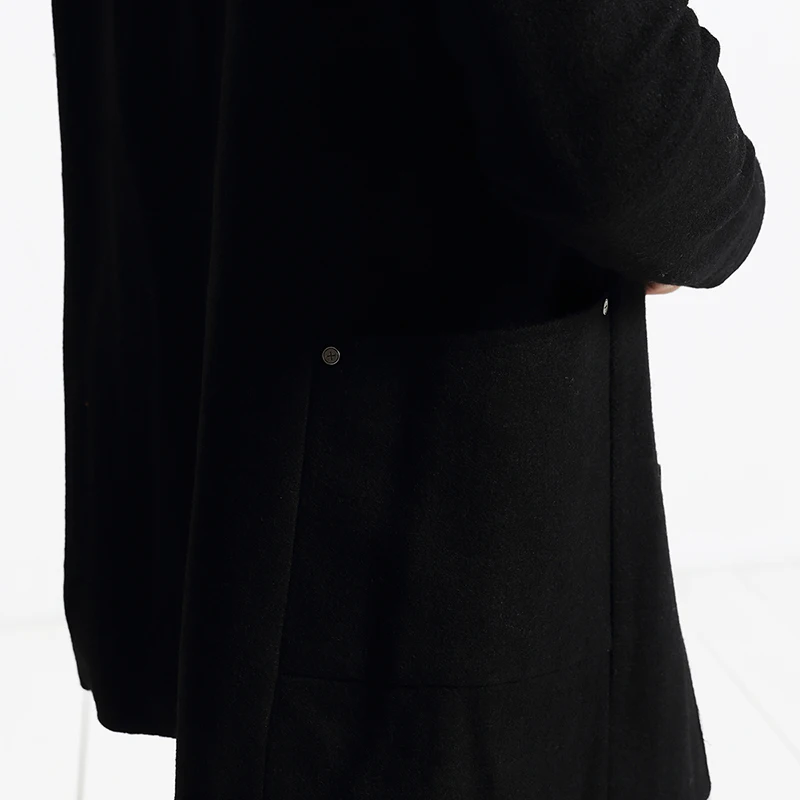 SIMWOOD новая зимняя смесь шерсти пальто для мужчин Тренч парки модная теплая