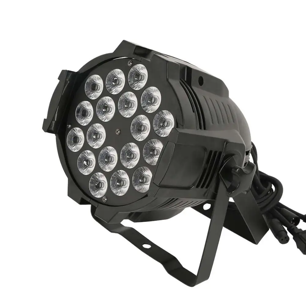 2шт 18x15 Вт Светодиодный светильник DMX 512 RGBWA 5в1 звуковой активный PAR64 сценический