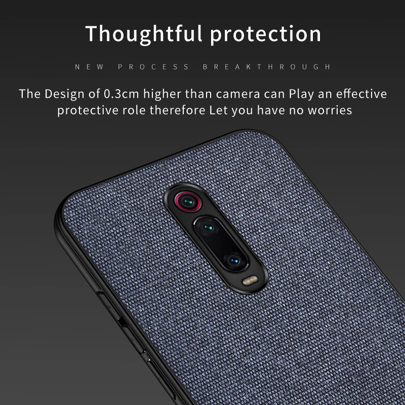 Чехол для Xiaomi Redmi K20 Pro тканевый силиконовый мягкий чехол с полной защитой Rezzol Fundas |