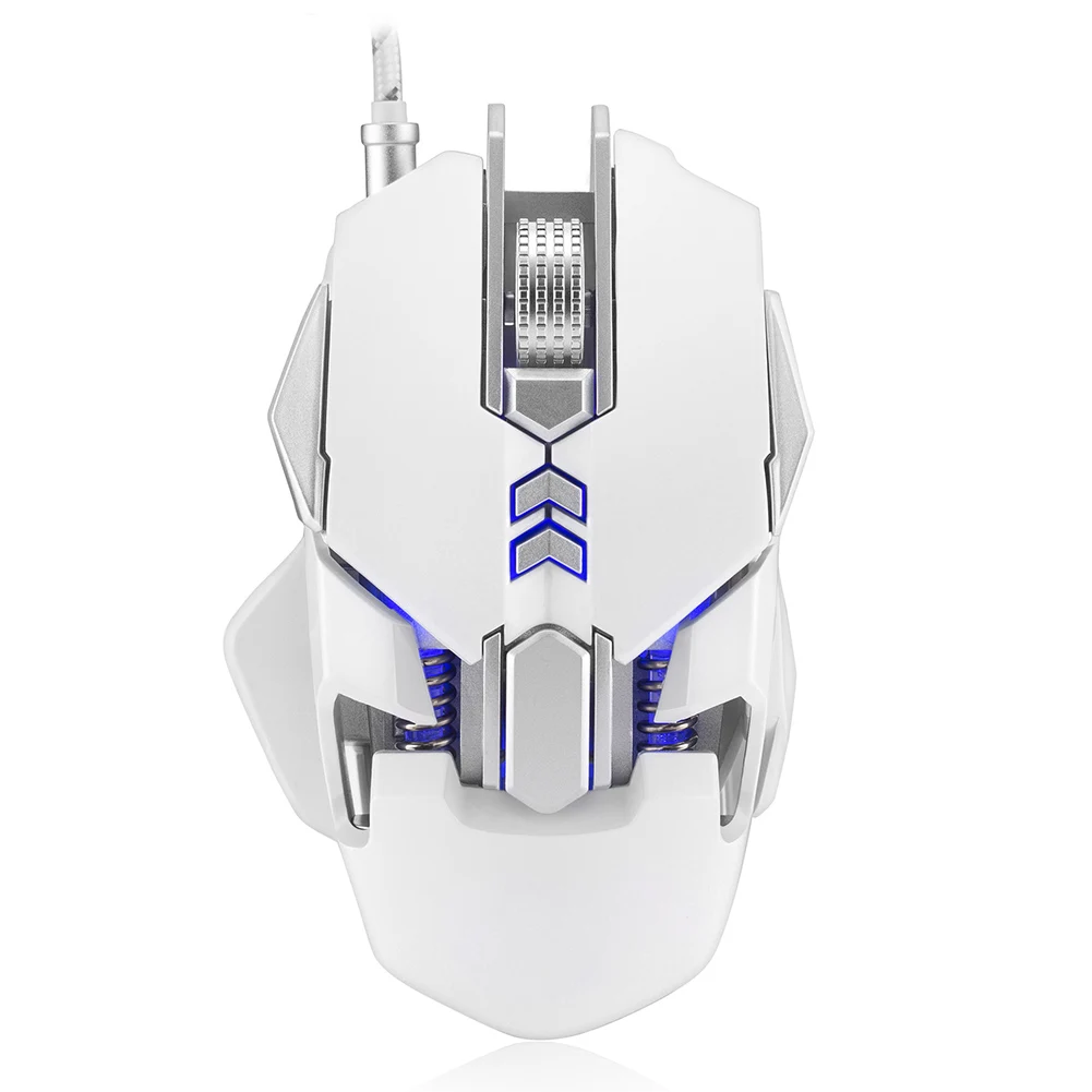 CW50 3200 dpi мышь эргономичная USB игра 7 кнопок Белый проводной светодиодный подсветка