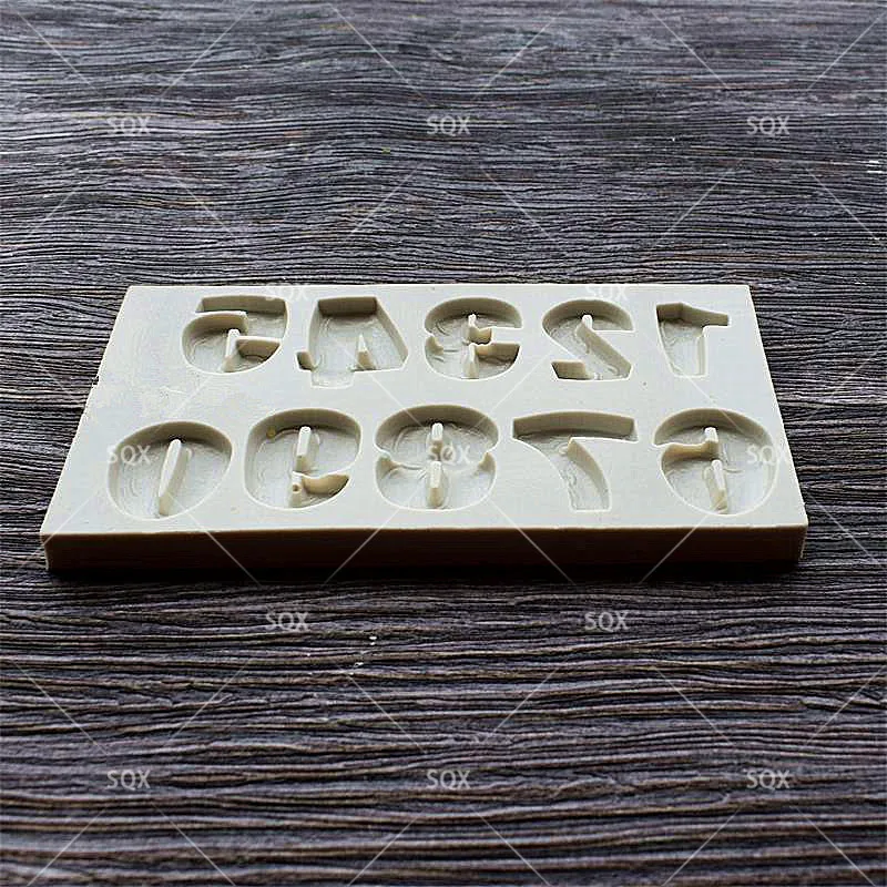 0-9 монстр в форме цифр силиконовый фонданый торт украшения формы по шоколада