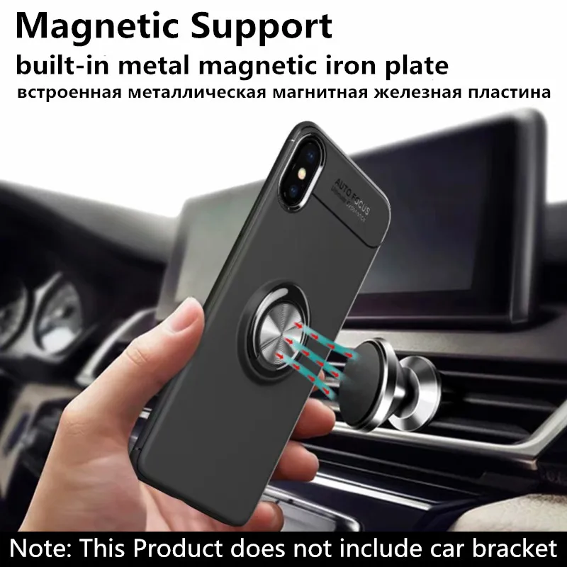 SYCASE Metal Magnetic holder phone case For Samsung S7edge S8 S9 Plus Note 8 9 Full Protective Car Holder Plain Soft cover |
