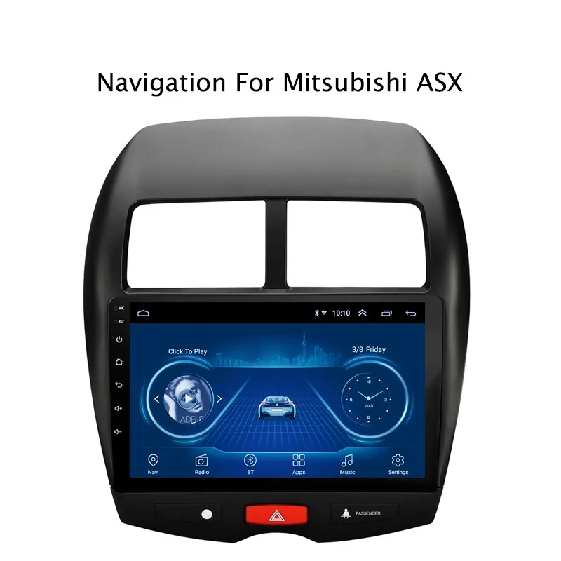 Ectwodvd 10 1 дюймов Andriod 8 Автомобильный gps навигация для Mitsubishi ASX (2013 2015) DVD