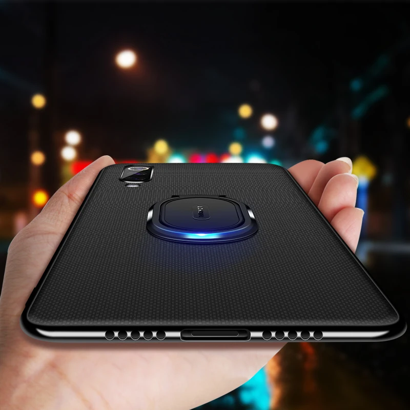Holder Case For Xiaomi Mi 9 SE Ultra Thin Magnetic Ring Hard Back Soft Silicone Frame Phone Cover Mi9 Fundas | Мобильные телефоны и