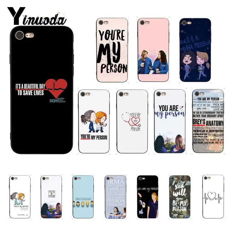 Yinuoda You're My Person Greys Anatomy качественный чехол для телефона iPhone 8 7 6 6S 6Plus 5 5S SE XR X XS MAX 11