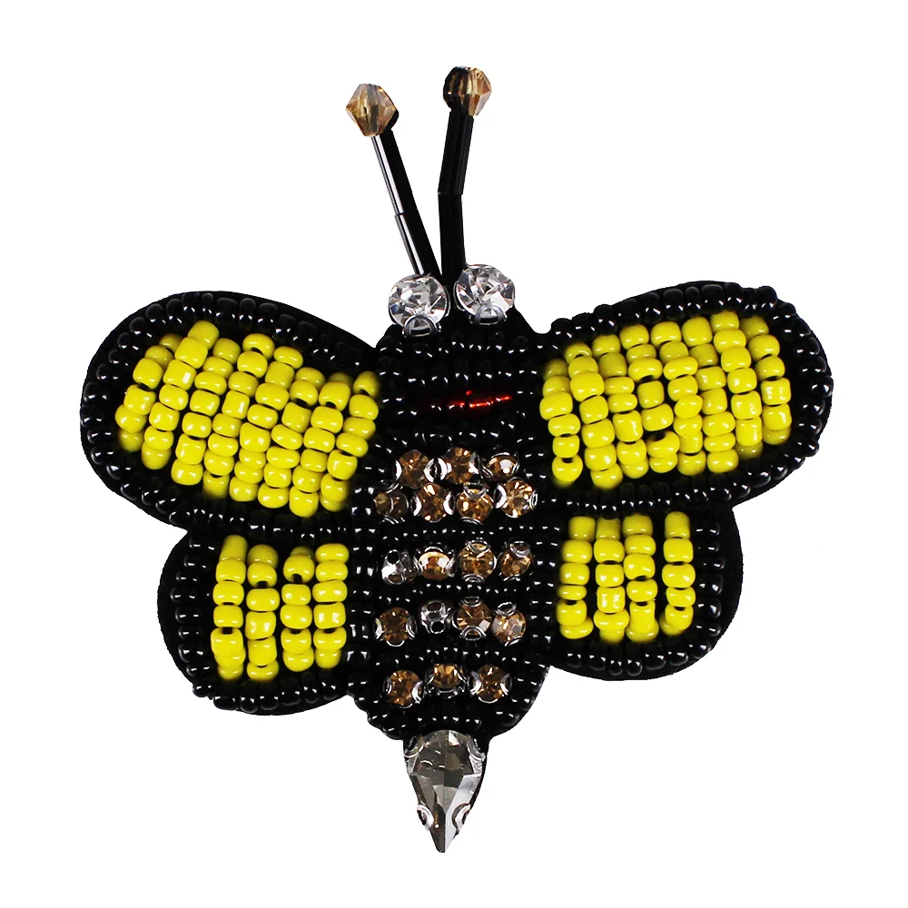 10 шт. бусины пчела бабочка алмазные патчи стразы аппликация тиснение значок для