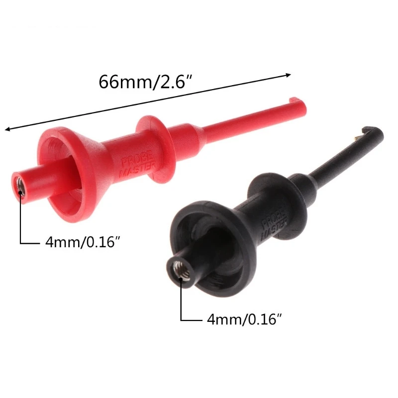 1 пара тест крюк зажим Multimeters свинец удлинитель зонд тестовый Зажим 4 мм Диафрагма