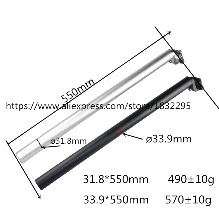 

High quality mountain bike seatposts bicycle seatpost use for Folding bike 31.8/33.9*660mm Aluminum alloy Bicycle Accessories