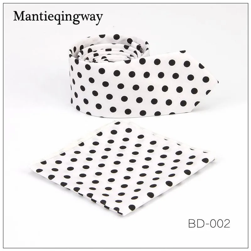 Mantieqingway Модный хлопковый Карманный платок в горошек с квадратным галстуком Hanky 6