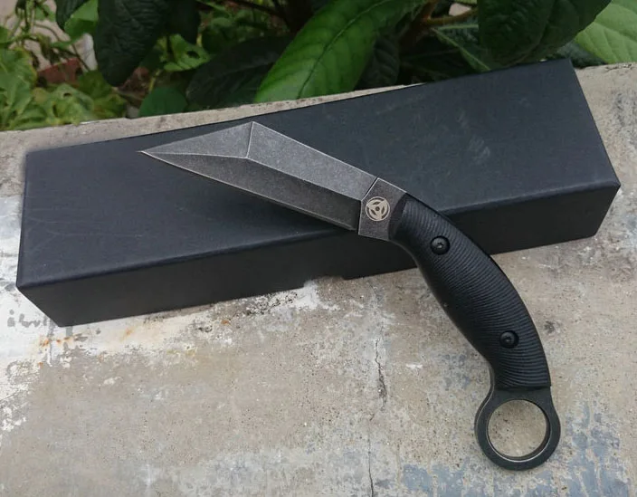 Vellance DC53 стальной нож с фиксированным лезвием Karambit G10 Ручка Stonewash тактические походные ножи Открытый коготь нож 61HRC