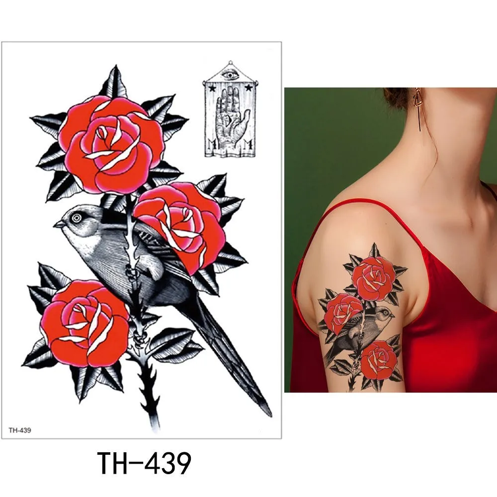 TH-439 Glaryyears 1 шт Временные татуировки Стикеры красочные поддельные татуировки животного флеш-тату Водонепроницаемый Малый Body Art Для мужчин Для женщин го звена 09 - Цвет: TH-439