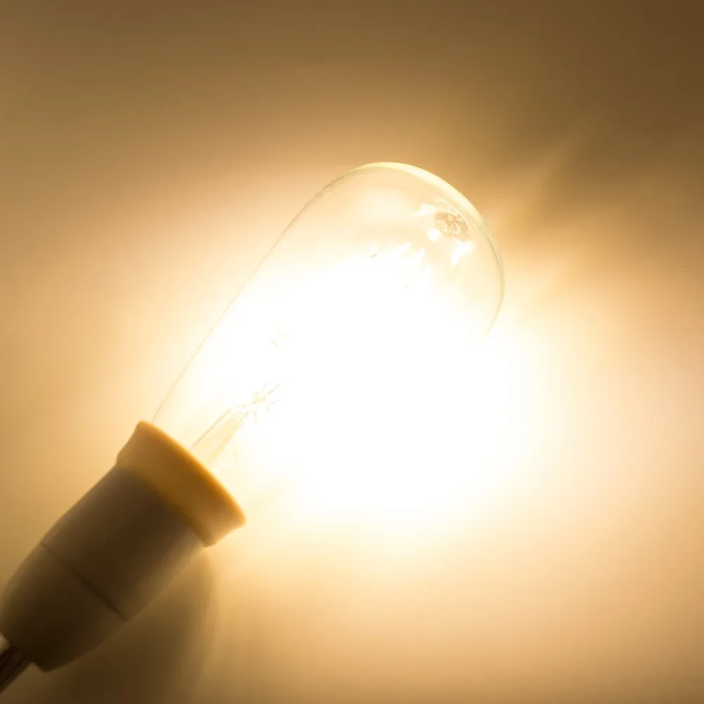 E12 E27 E14 затемнения G45 A60 типа Свеча) 2 Вт 4 6 8 светодиодный лампы светильник Edison Ретро