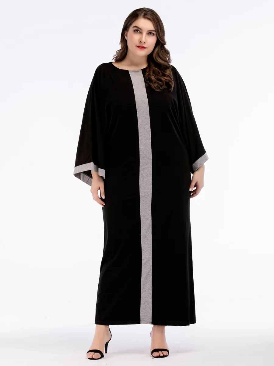 Мусульманское платье макси abaya рукав летучая мышь свободные длинные халаты кимоно поклонение услуги Рамадан Ближний Восток Исламская одежда RQ718