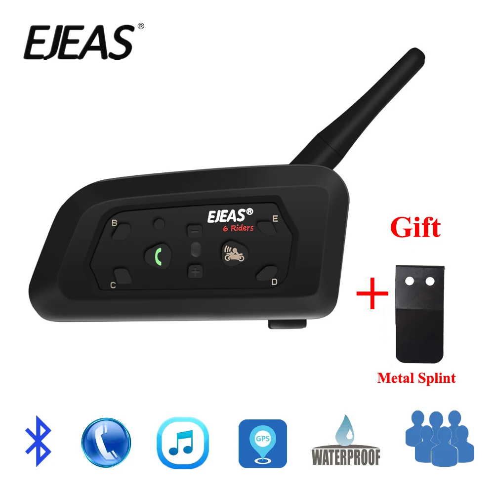 EJEAS V6 PRO Bluetooth мотоцикл Casco MotoBT коммуникатор шлем домофон гарнитура с 1200 м